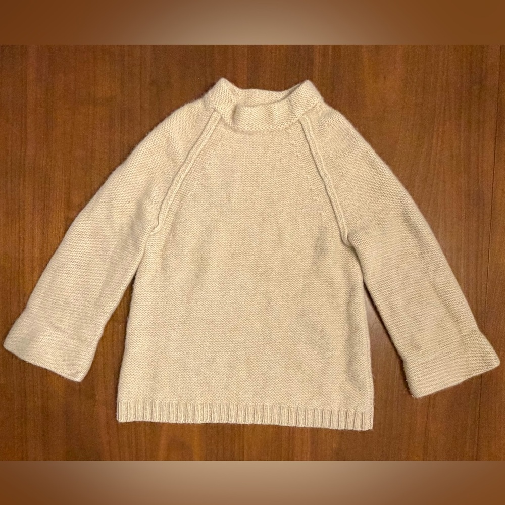 J. Crew 100% Italian Cashmere Sweater Light Beige Size Medium